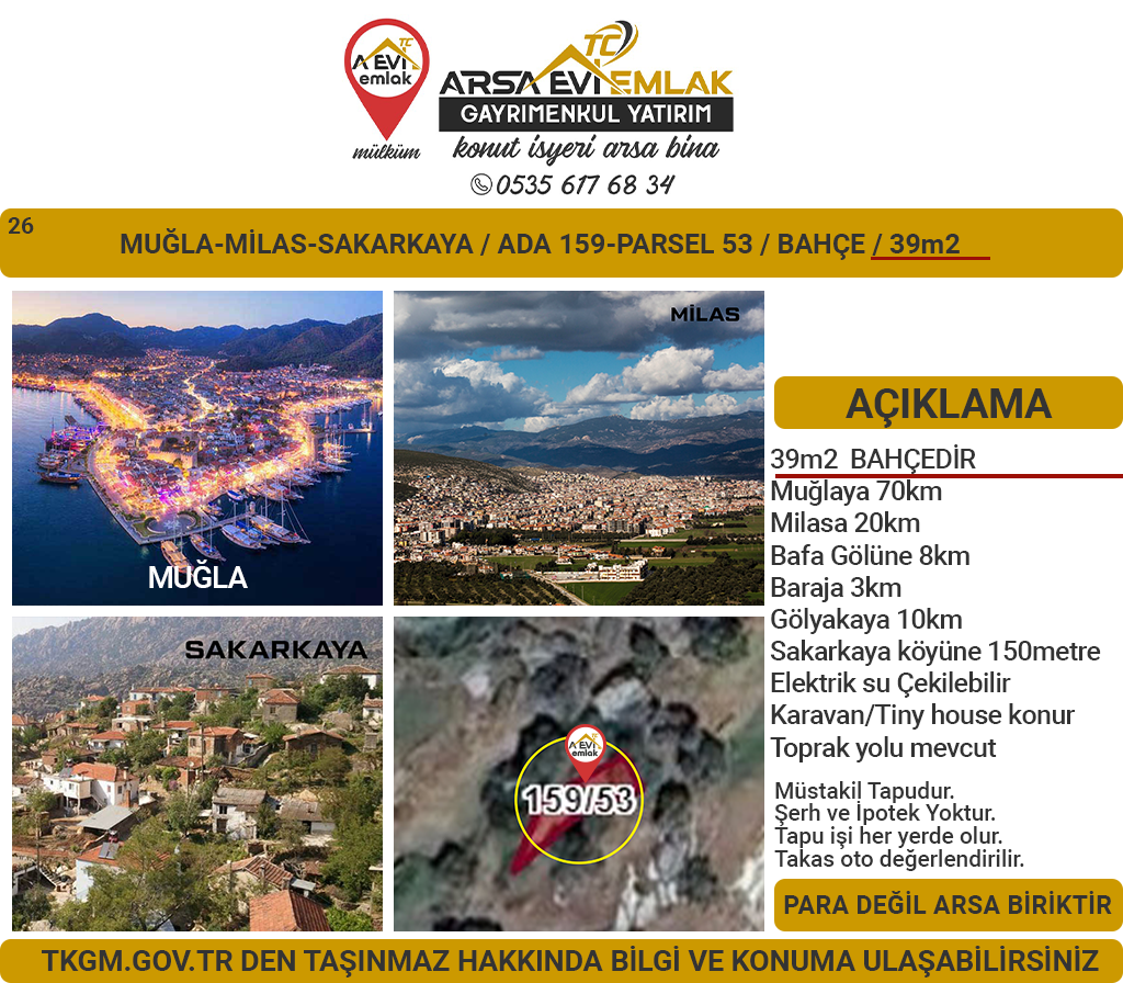 Muğla-Milas-Sakarkaya-Satılık-39m2Bahçe